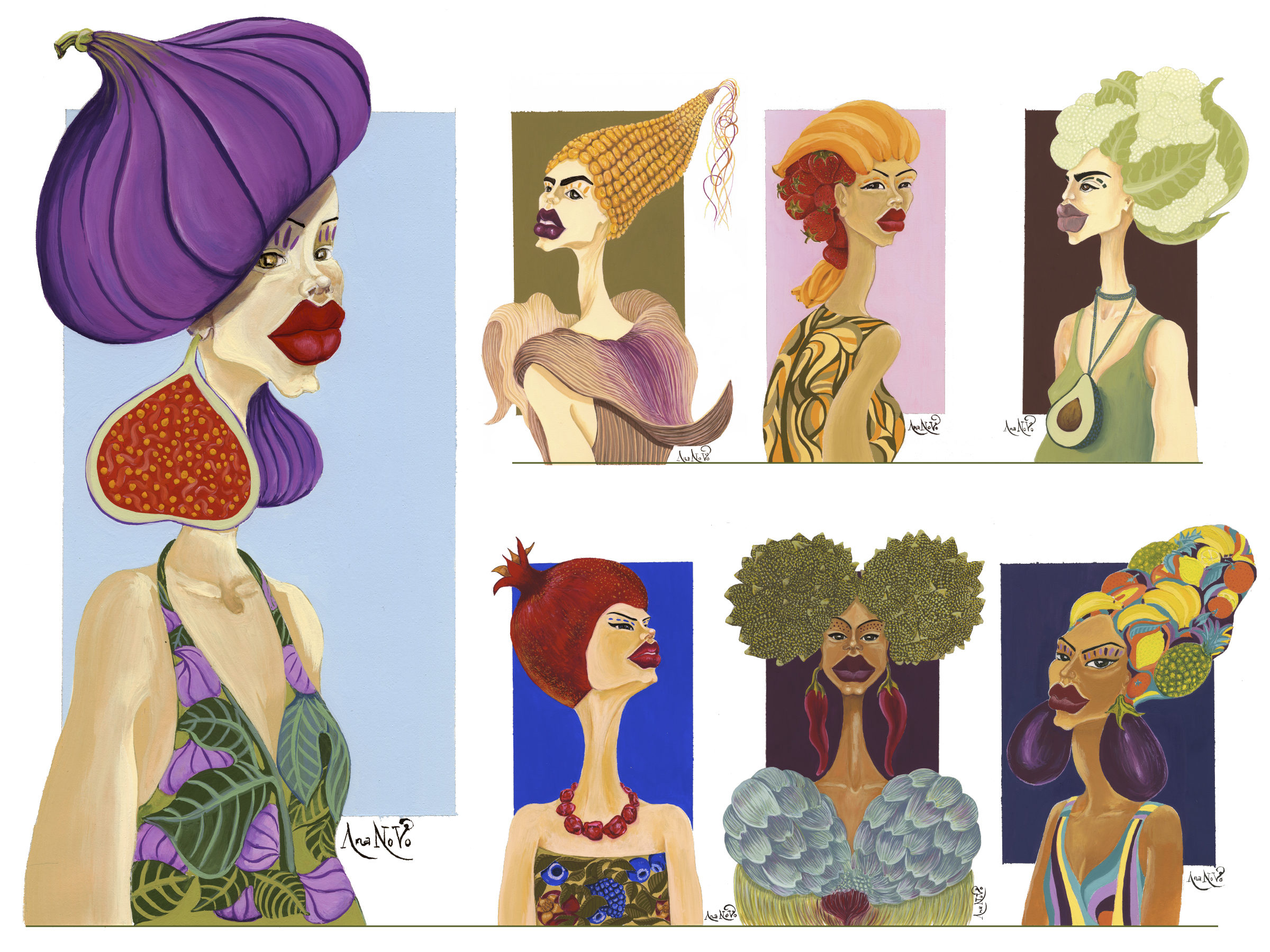 ilustraciones Fresh Beauty collection